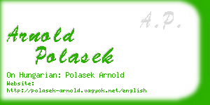 arnold polasek business card